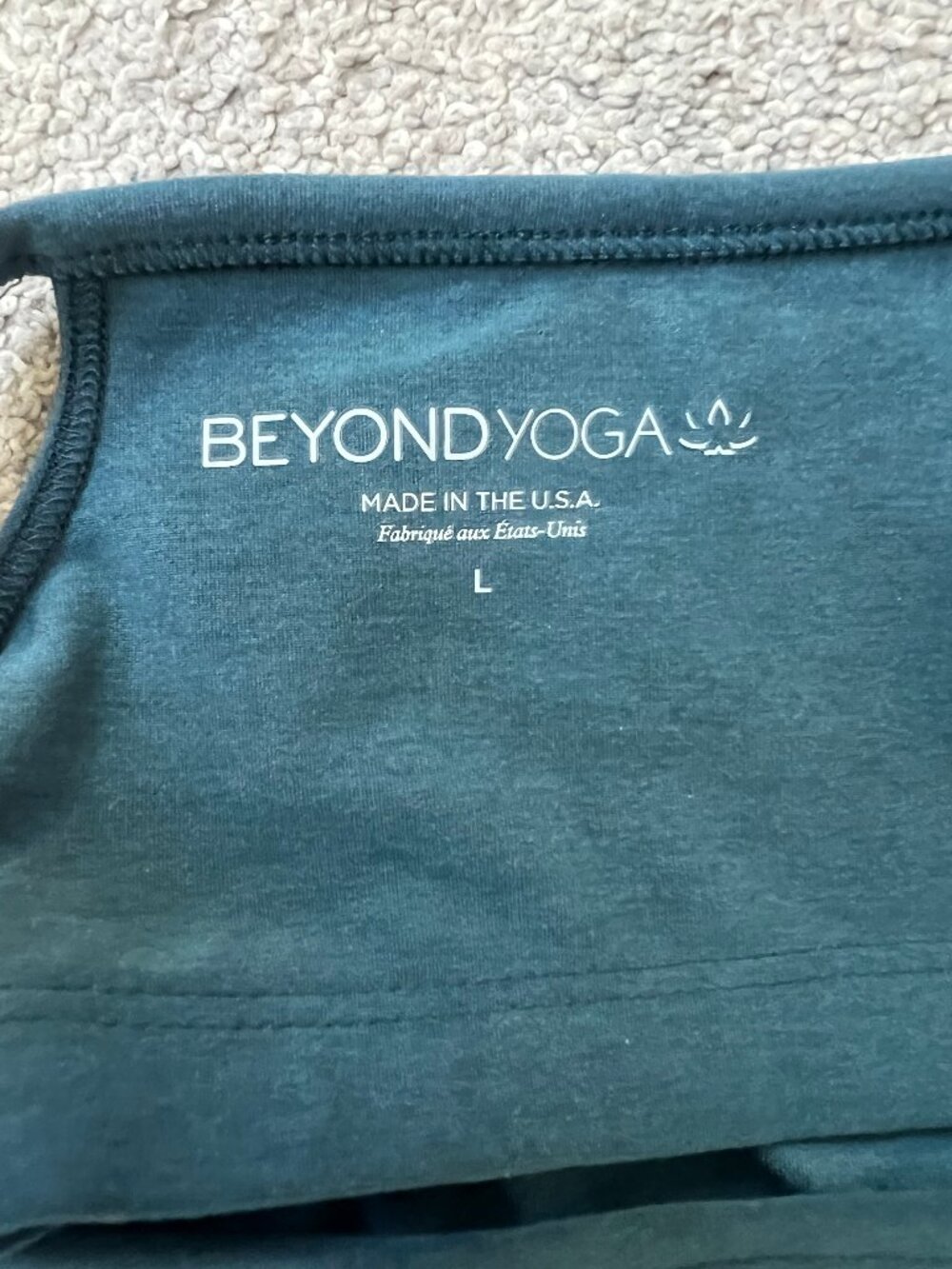 NWT Beyond Yoga Spacedye Slim Racerback Cropped Tank | Blue | Size L - Picture 4 of 4
